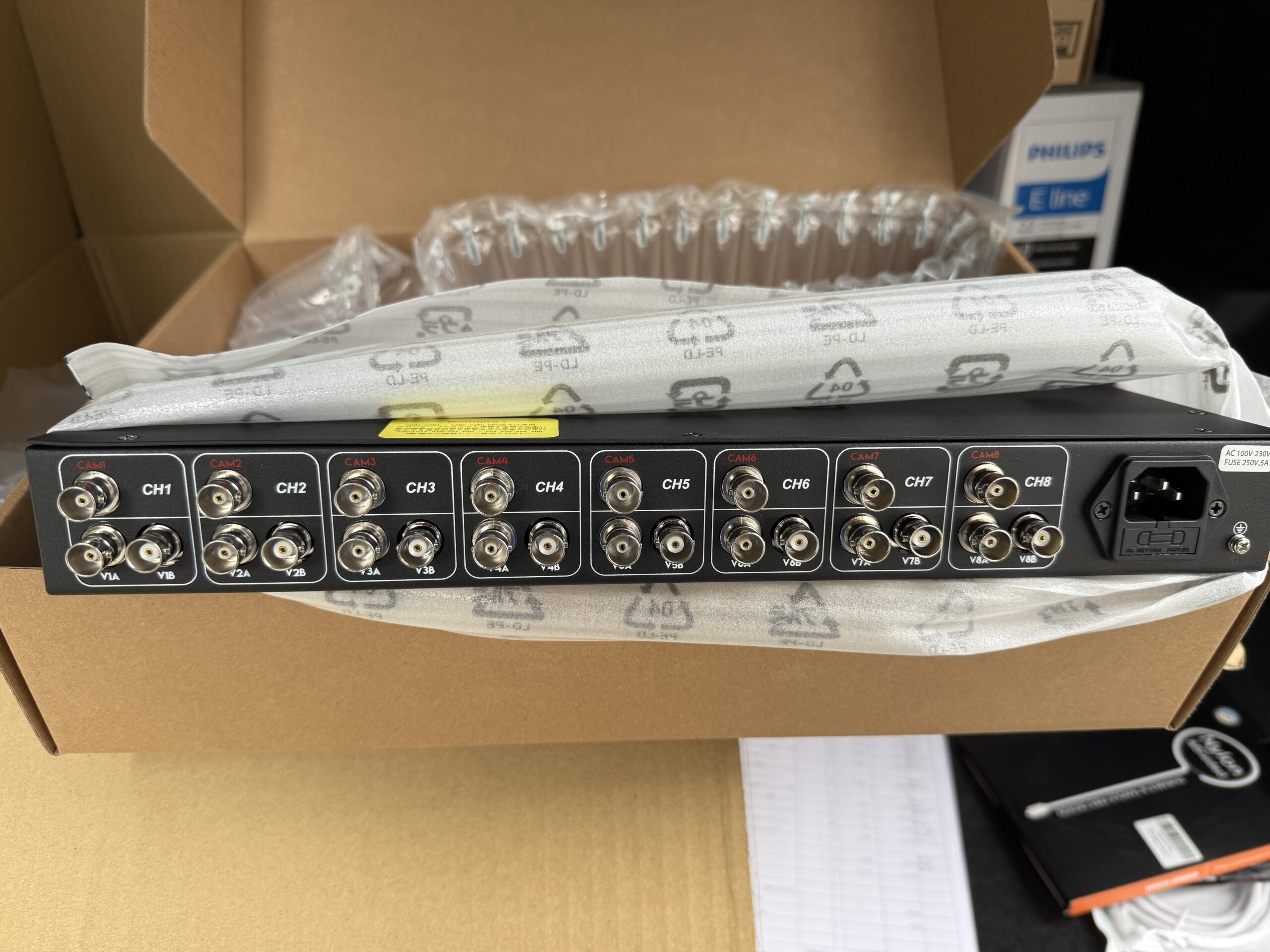 未使用　NSS ワンケーブル 電源 ユニット 8ch NSE-908AVP-U NSS 8ch NSE908AVP-UAHD 同軸ワンケーブルによる屋外ガン型防犯カメラ工事